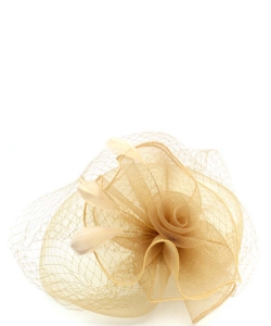 Mesh Net Flower Hair Clip HA300037 GOLD